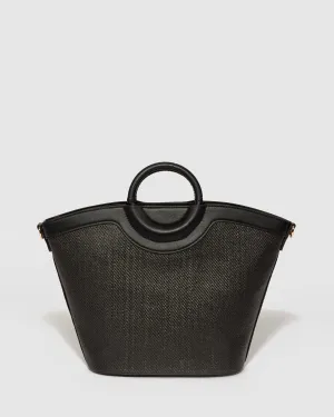 Black Alice Weave Tote Bag