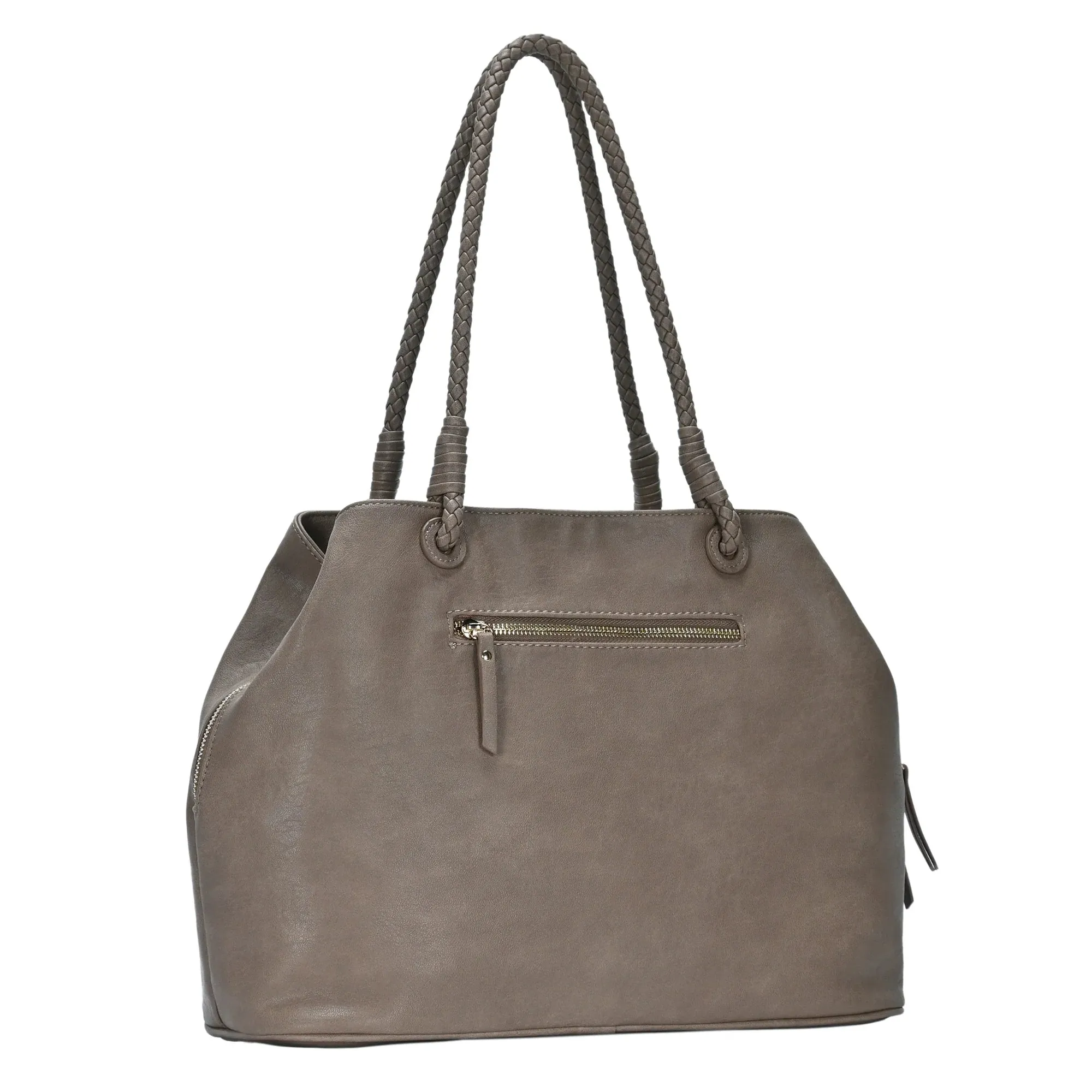Braided Strap Purse - Taupe