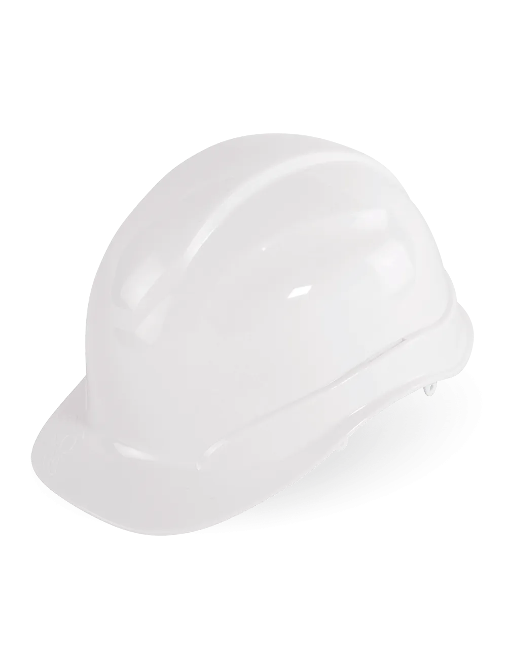 Bullhead Safety™ Head Protection White Unvented Cap Style Hard Hat With Six-Point Ratchet Suspension - HH-C2-W