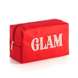Cara "Glam" Red Zip Pouch