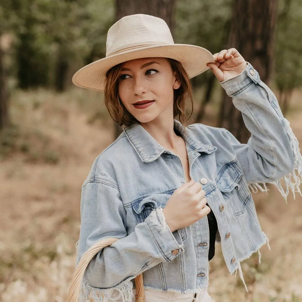 Corinth | Womens Wide Brim Straw Fedora Hat