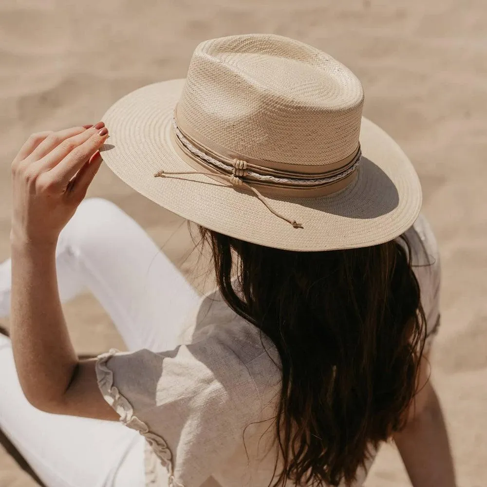 Corinth | Womens Wide Brim Straw Fedora Hat