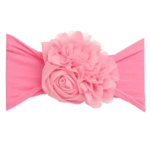 Couture Flower Headwrap - Bubblegum