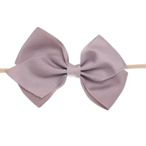 Ella Grosgrain Bow Nylon Headband - Ginger Snap