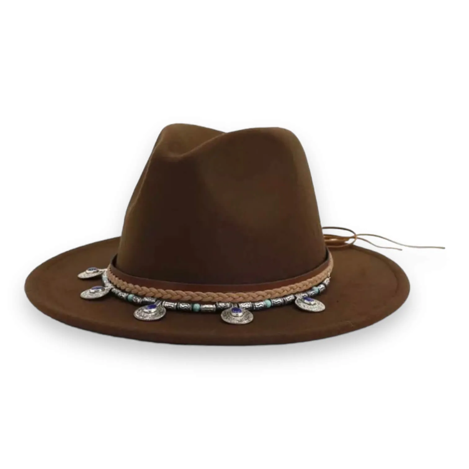 Fall Concho Tassel Fedora Hat