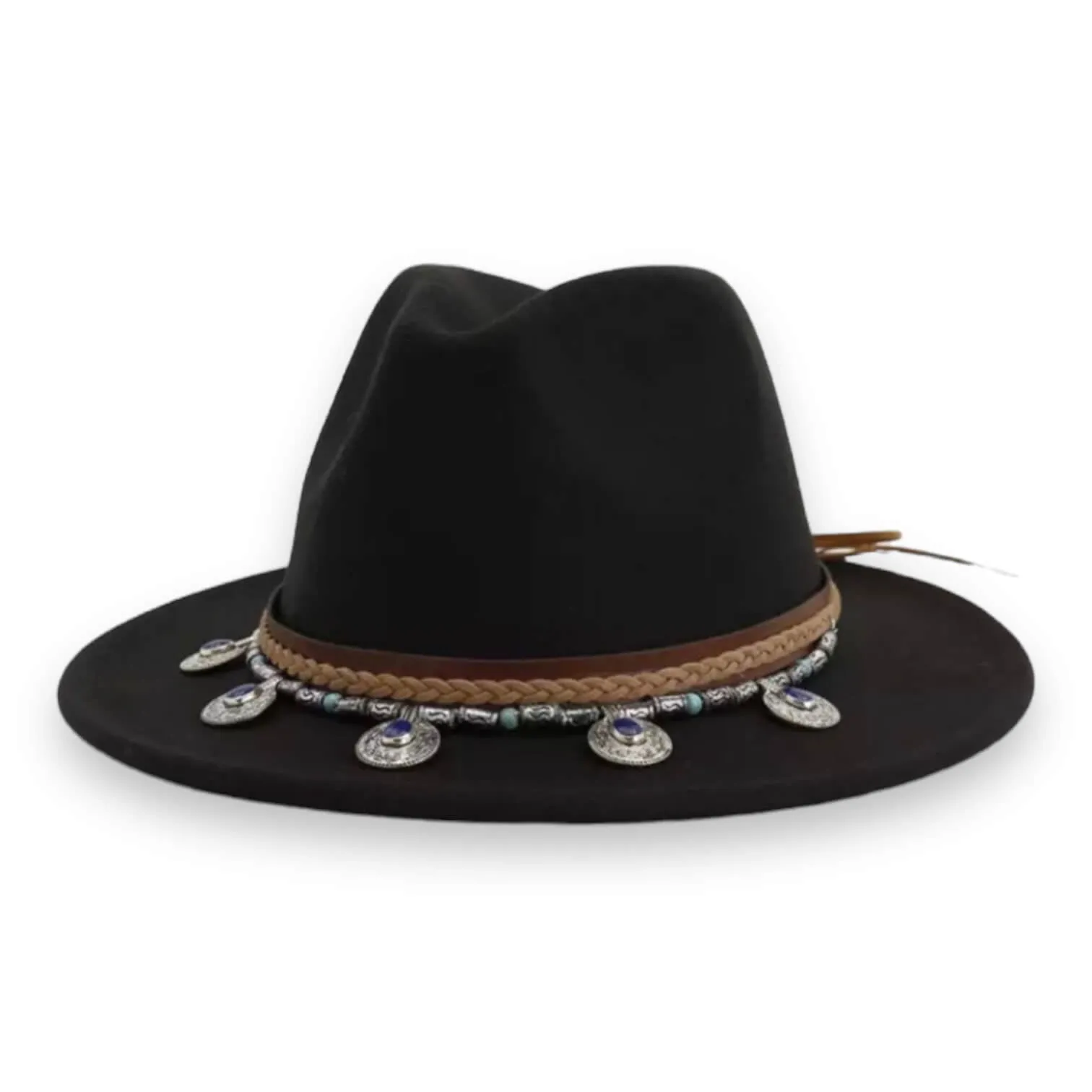 Fall Concho Tassel Fedora Hat