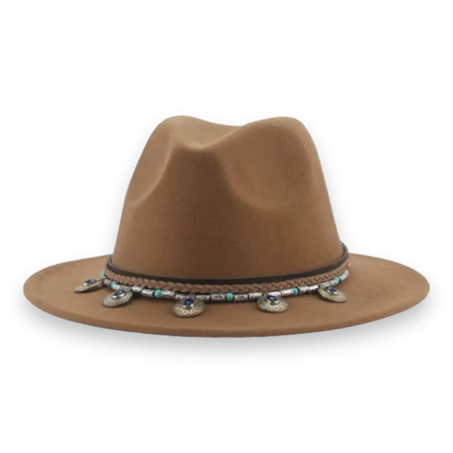 Fall Concho Tassel Fedora Hat