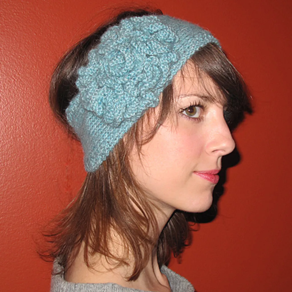 flower headband {knitting pattern}