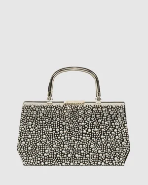 Gia Crystal Top Handle Clutch Bag
