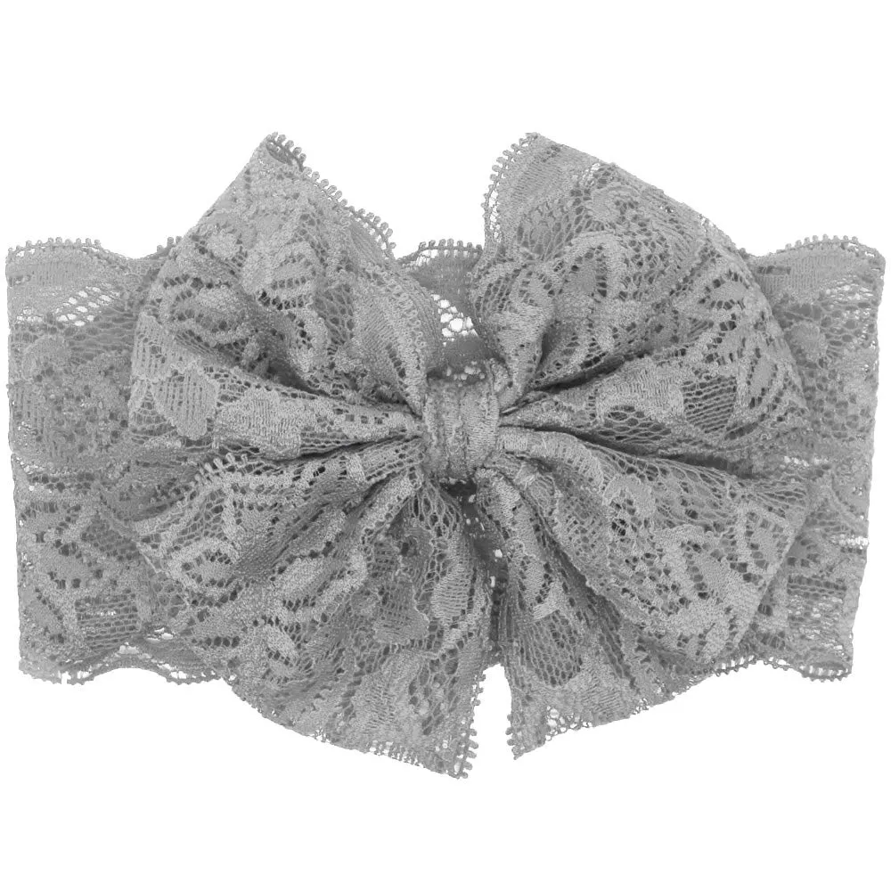 Girls Lace Oversize Bow Headband - ONLY 5 LEFT !!!