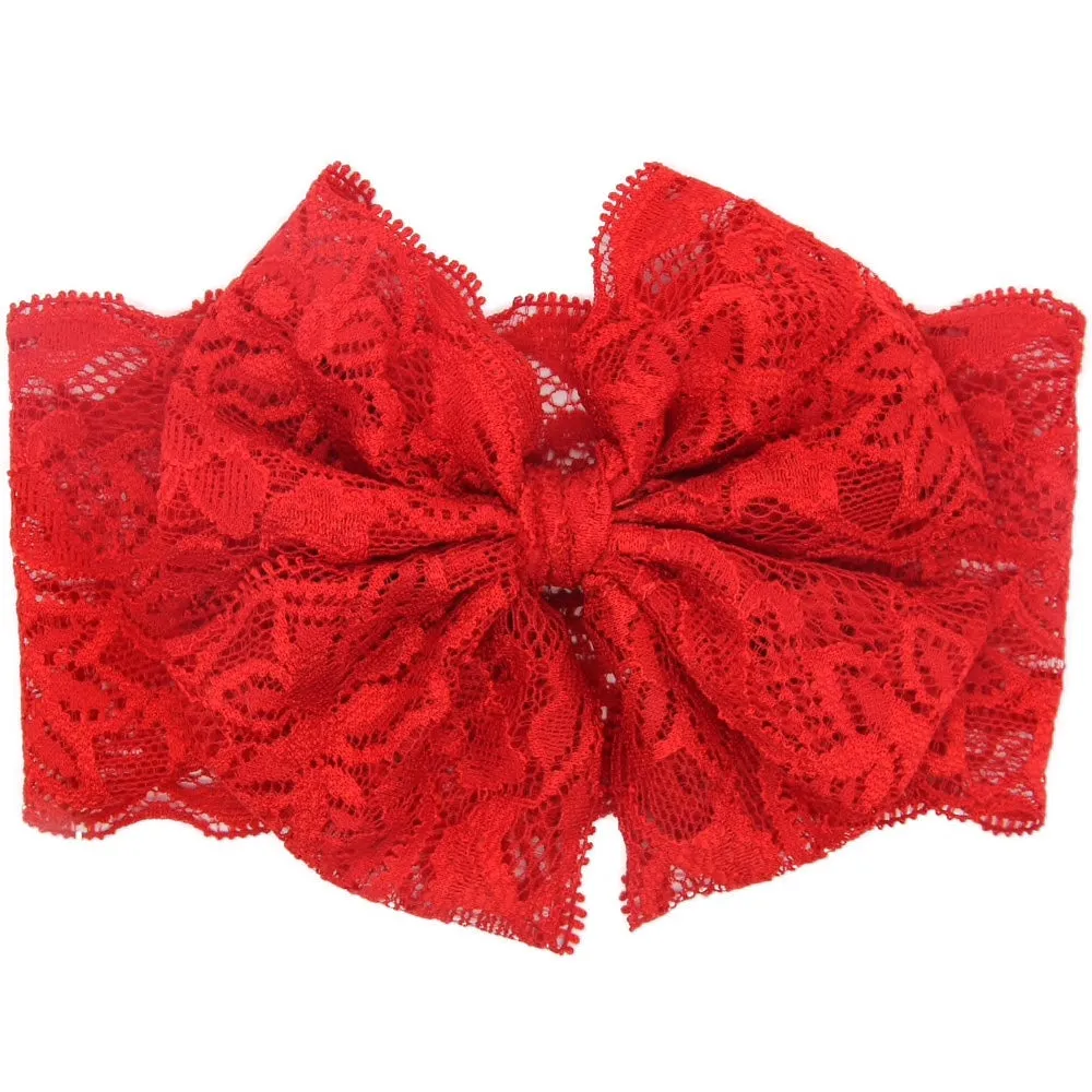 Girls Lace Oversize Bow Headband - ONLY 5 LEFT !!!