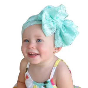 Girls Lace Oversize Bow Headband - ONLY 5 LEFT !!!