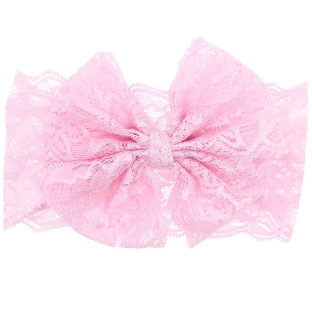 Girls Lace Oversize Bow Headband - ONLY 5 LEFT !!!