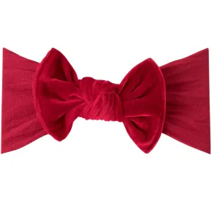 Kate Velvet Bow Headwrap - Ruby