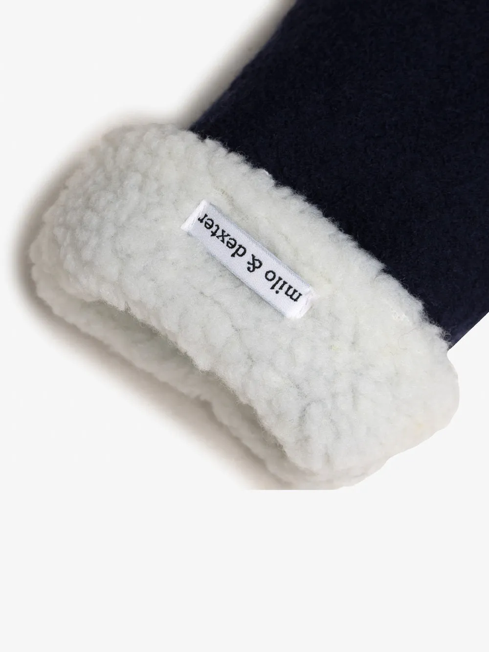 Merino Wool Mittens in Navy