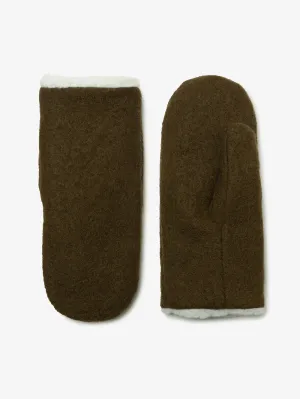 Merino Wool Mittens in Oregano