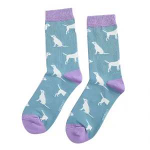 Miss Sparrow Labrador Blue Socks