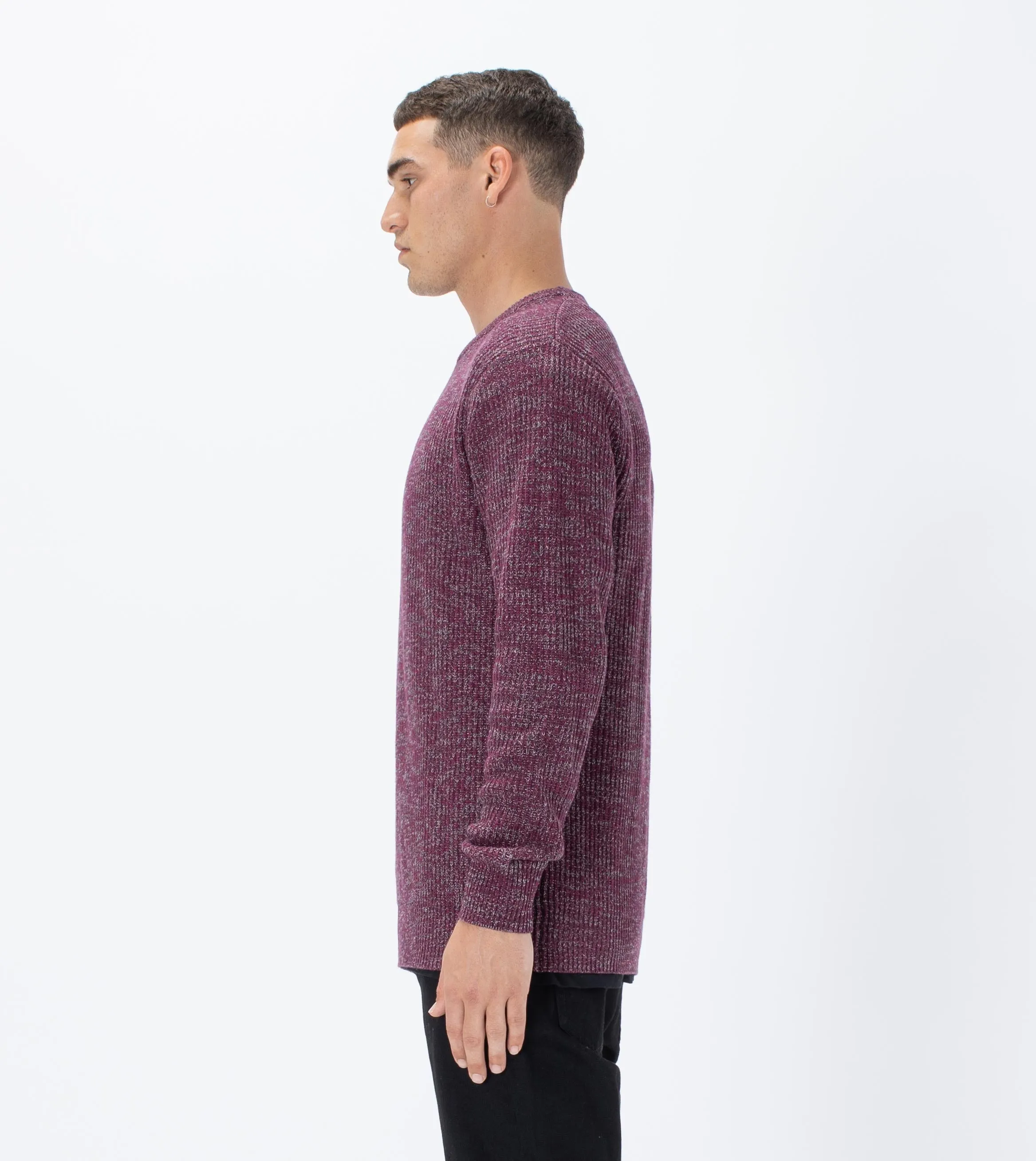 Moss Crew Knit Boysenberry