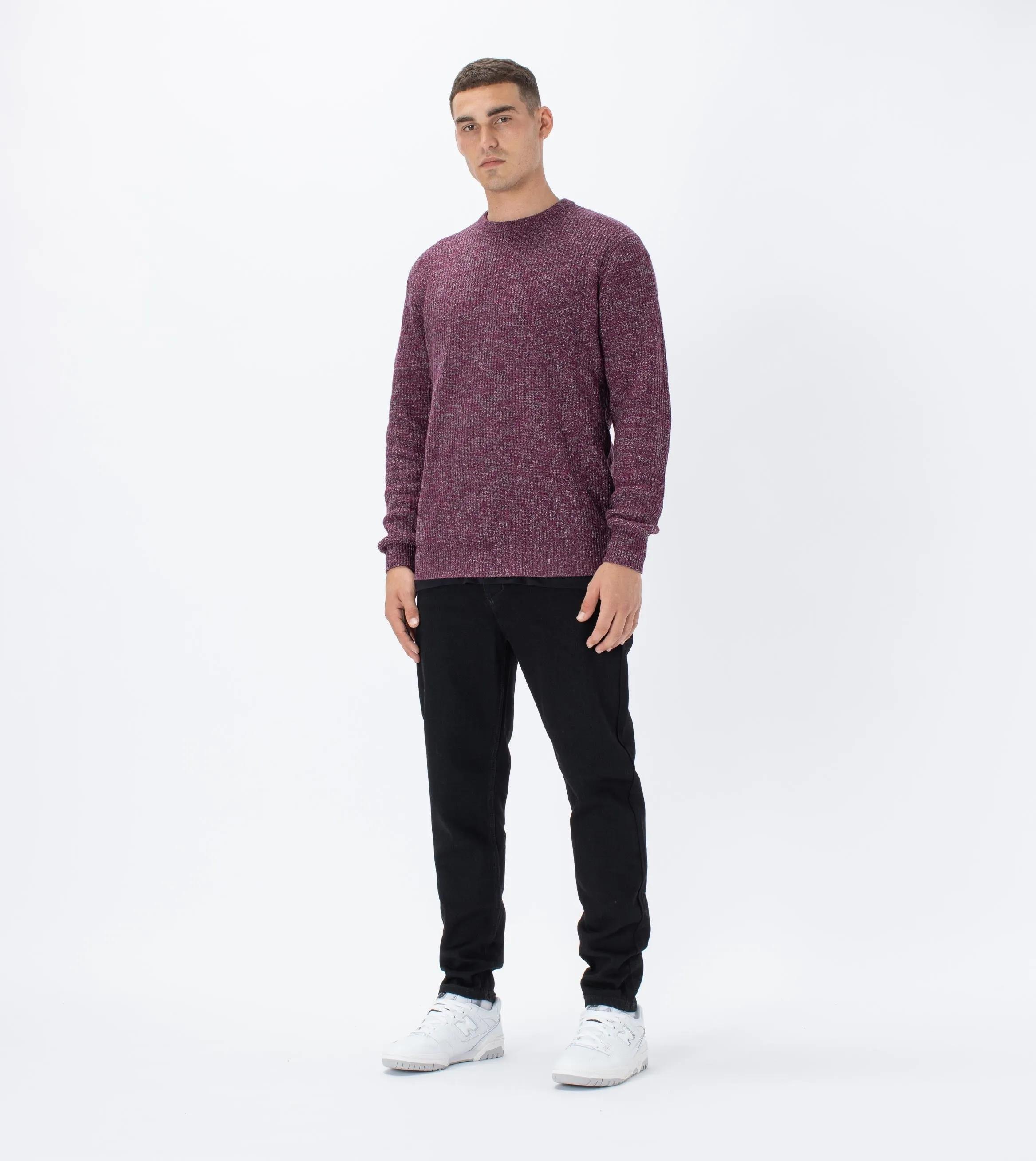 Moss Crew Knit Boysenberry