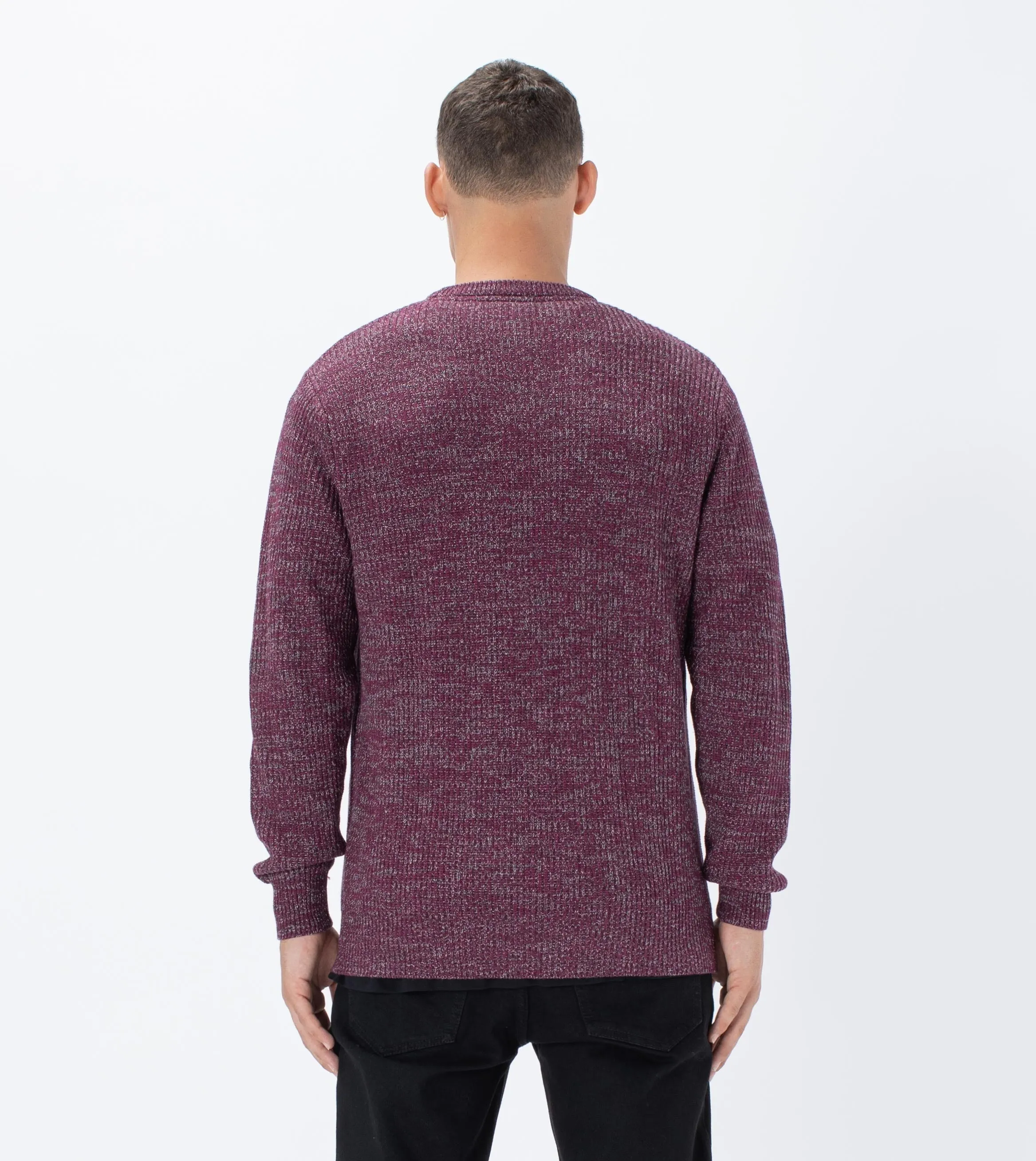 Moss Crew Knit Boysenberry