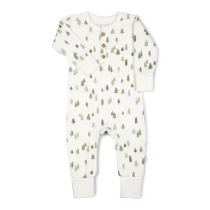 Organic Button Romper | Alpine