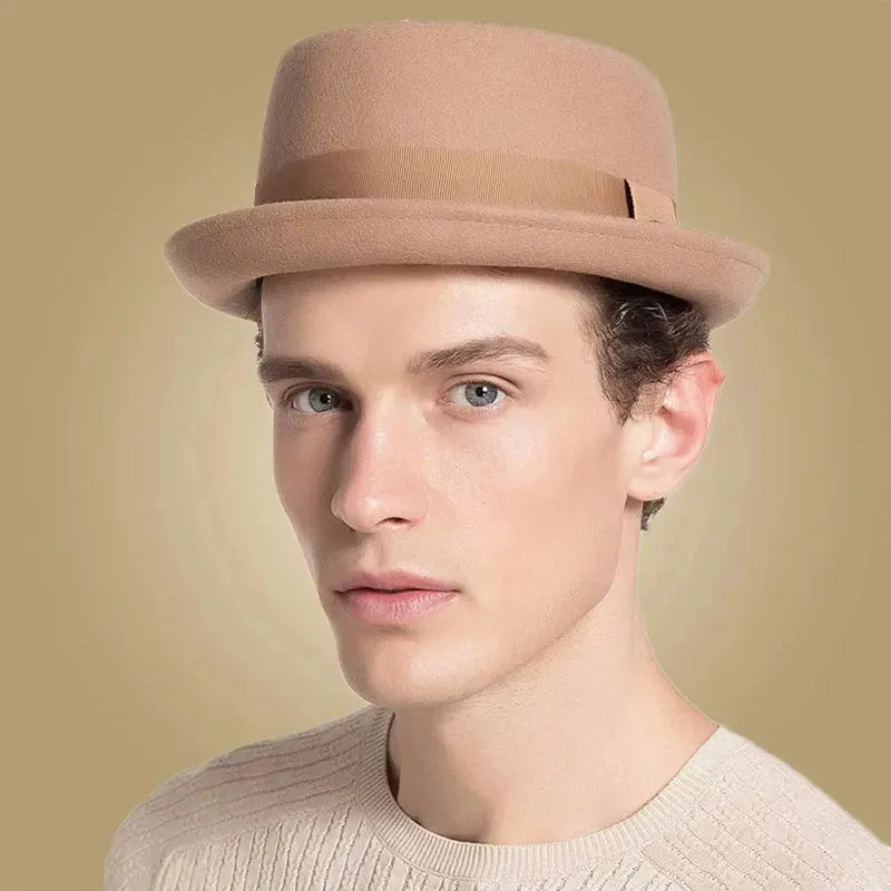 Pork Pie Hats Brim Wool Felt Jazz Hats