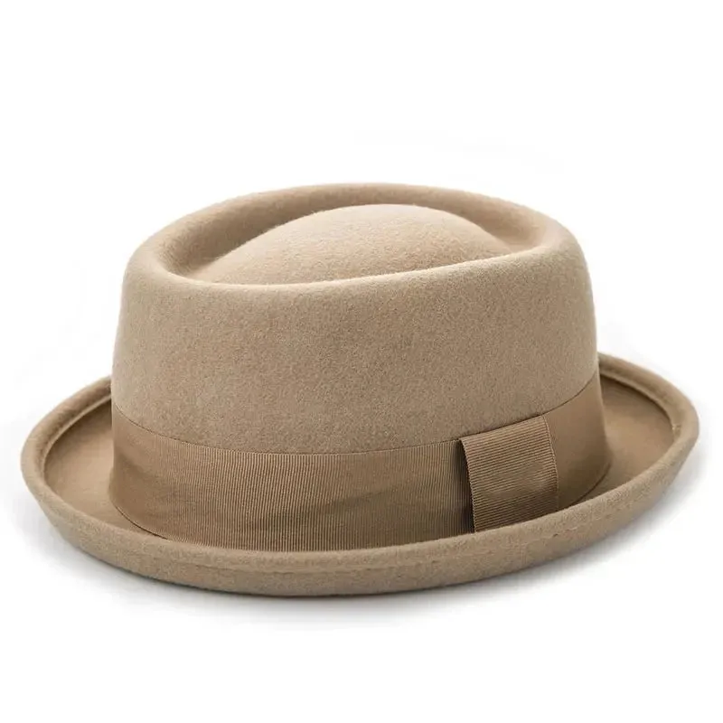 Pork Pie Hats Brim Wool Felt Jazz Hats