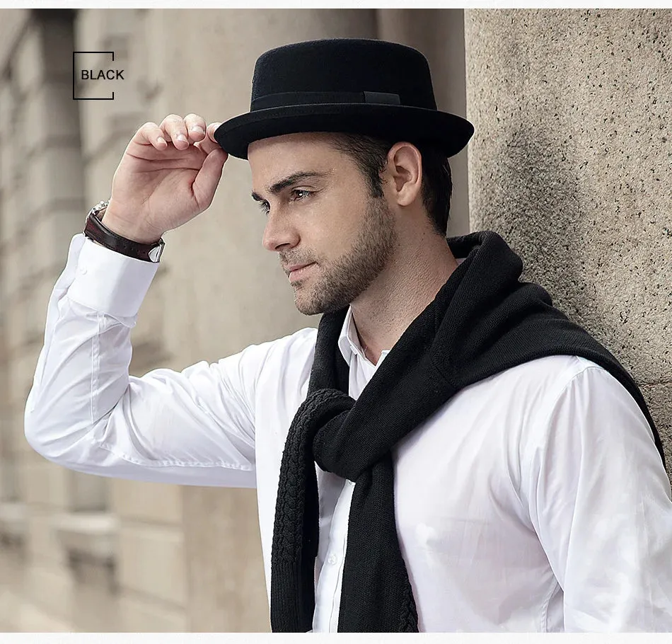Pork Pie Hats Brim Wool Felt Jazz Hats