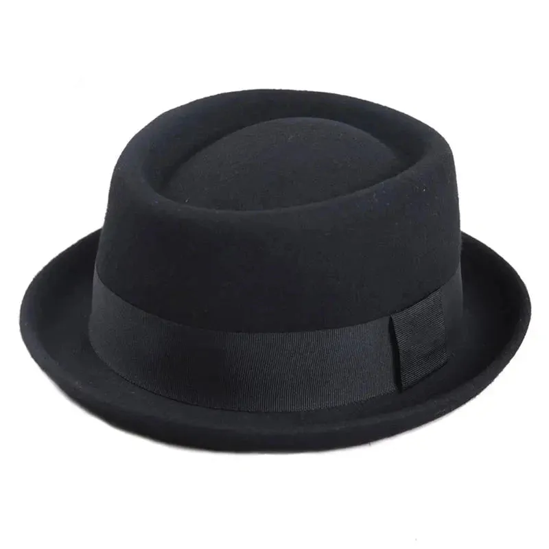 Pork Pie Hats Brim Wool Felt Jazz Hats