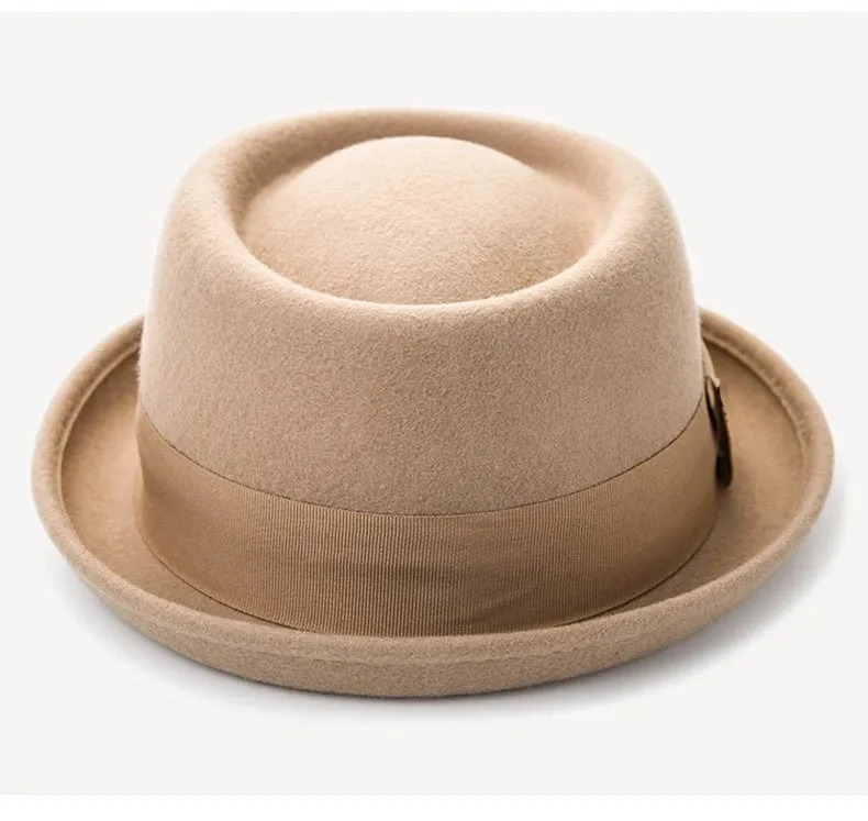 Pork Pie Hats Brim Wool Felt Jazz Hats