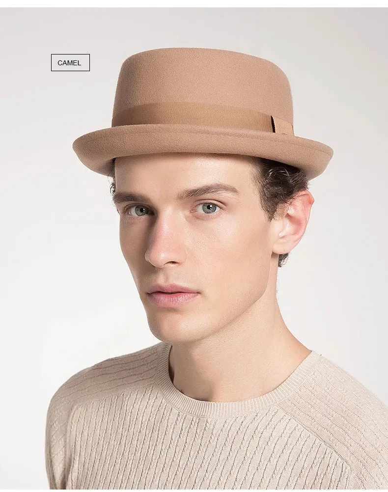 Pork Pie Hats Brim Wool Felt Jazz Hats