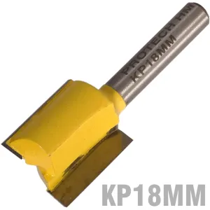 PRO-TECH STRAIGHT BIT 18MM X 28MM CUT 2 FLUTE METRIC 1/4' SHANK KP18MM