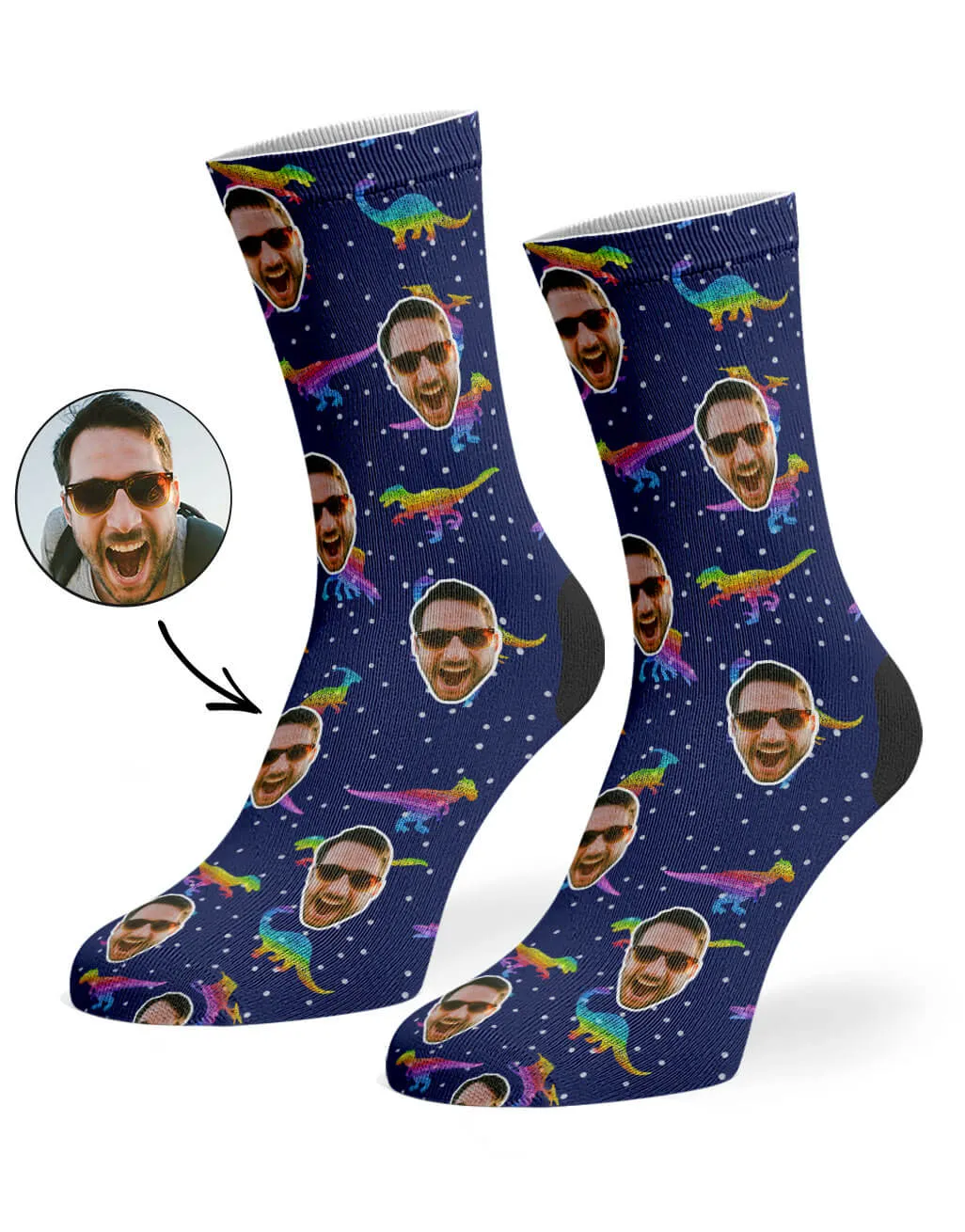 Rainbow Dinosaur Socks