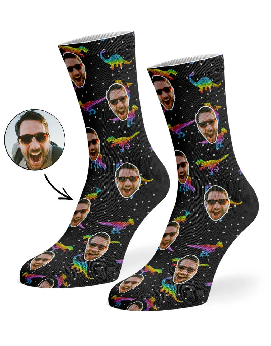 Rainbow Dinosaur Socks