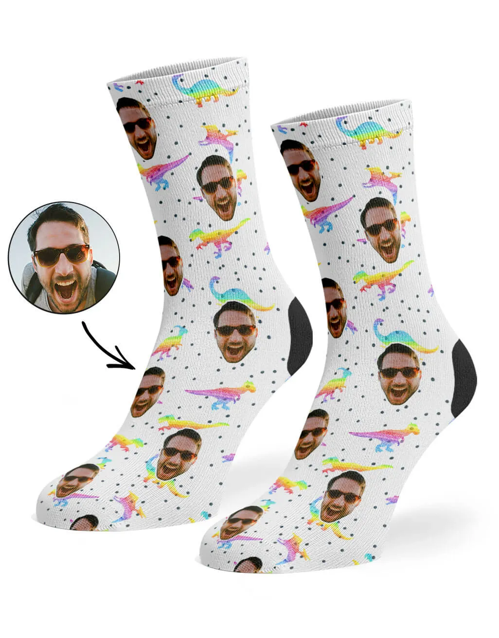 Rainbow Dinosaur Socks