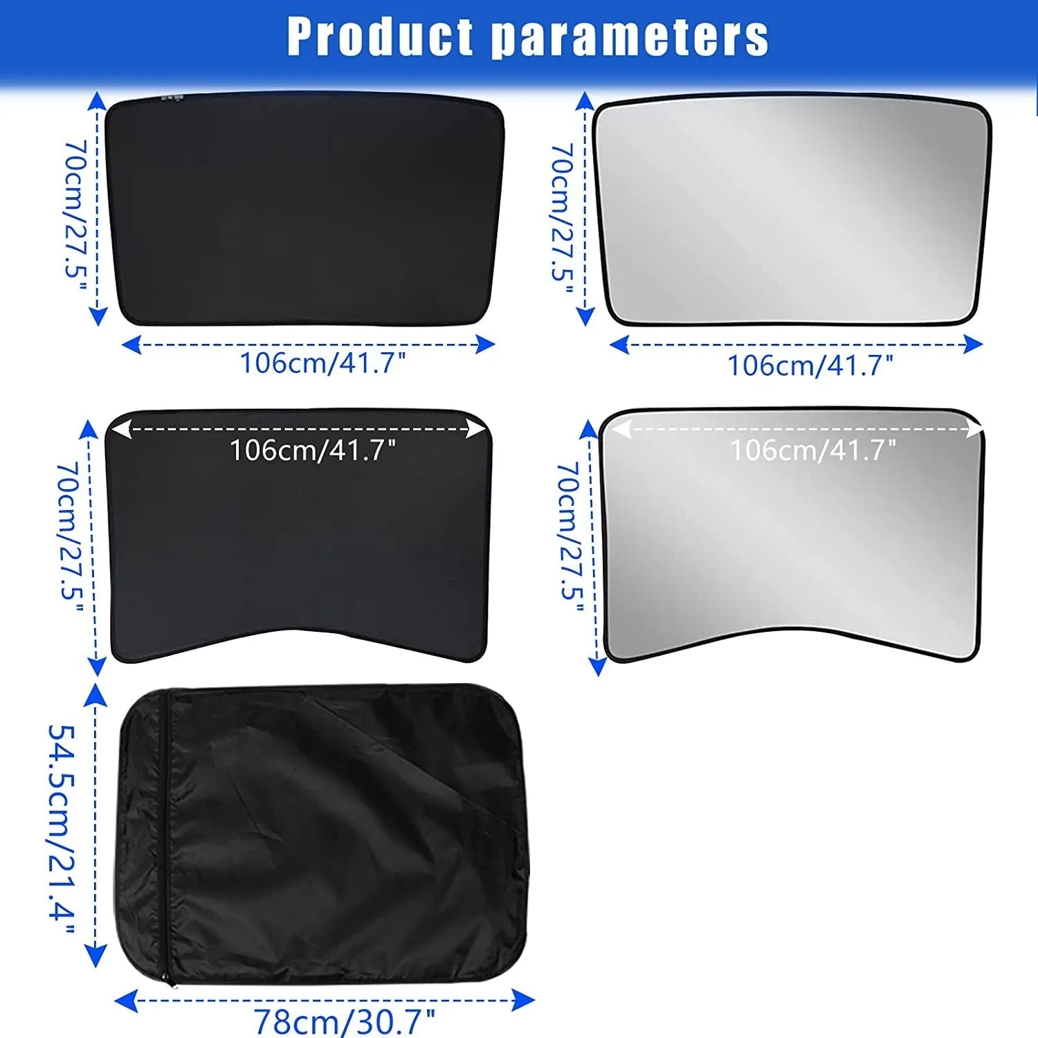 Tesla Model 3 2017-2025 | Roof Sun Shades| Car Shades | Snap Car Roof Sun Shades| Car Sun Shade