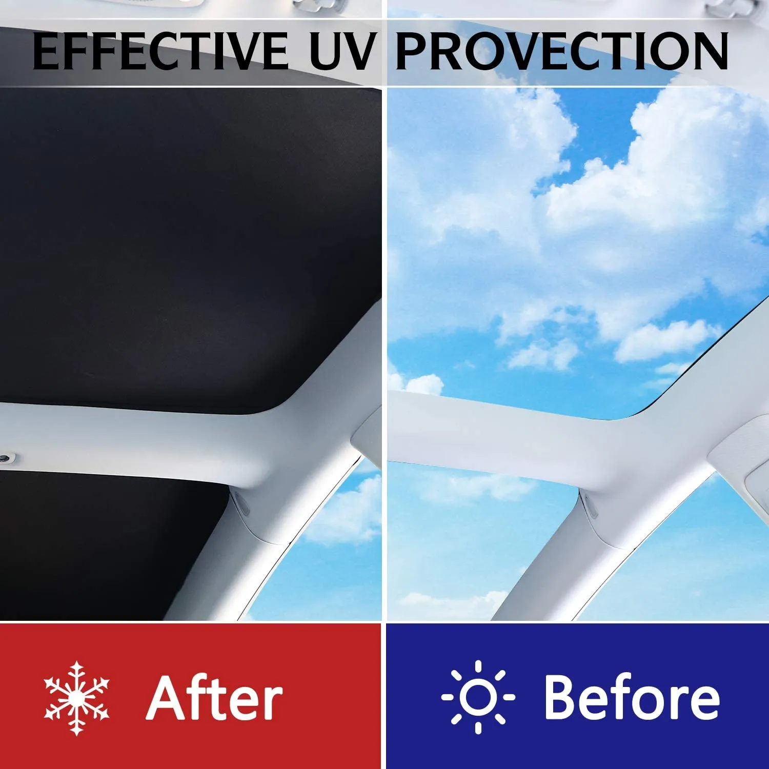 Tesla Model 3 2017-2025 | Roof Sun Shades| Car Shades | Snap Car Roof Sun Shades| Car Sun Shade