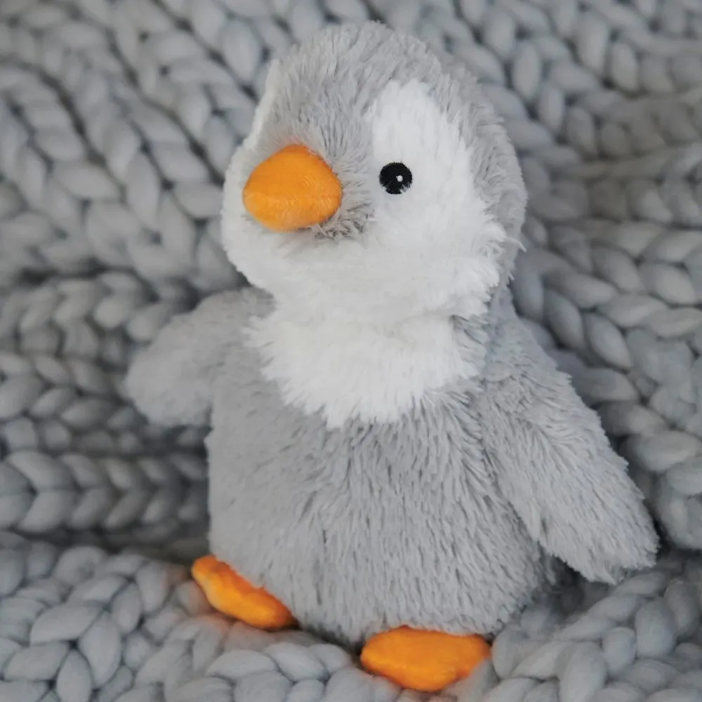 Warmies 13" Grey Penguin Plush Microwavable Soft Toy