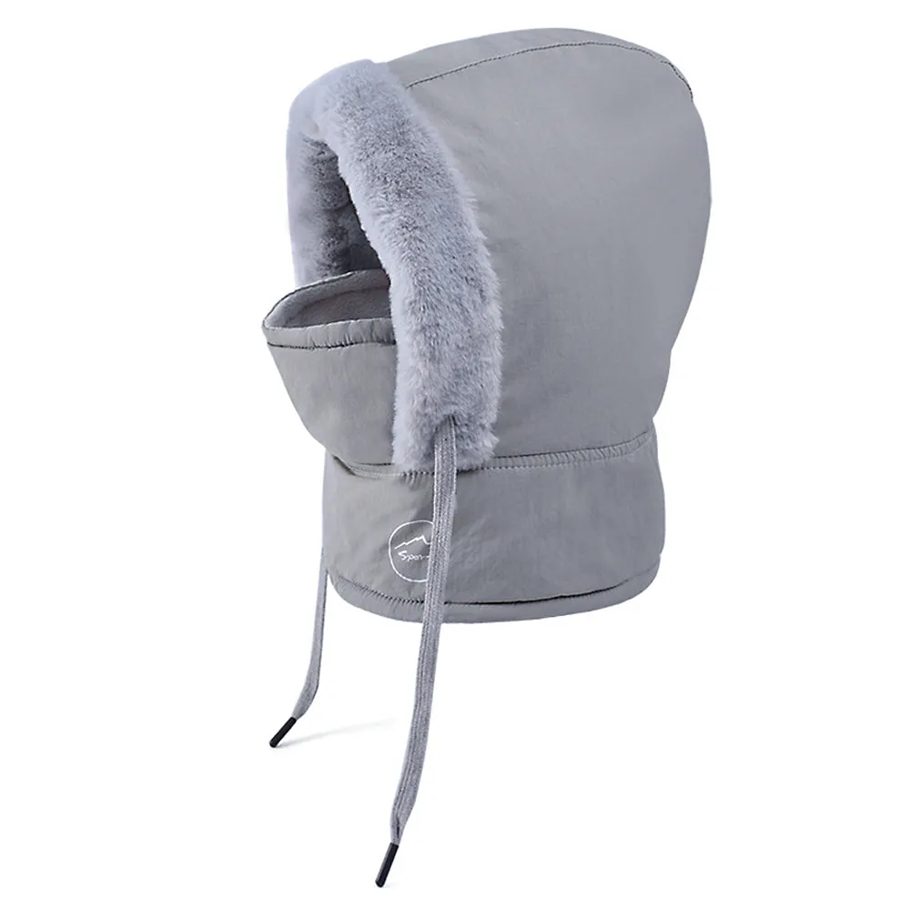 Winter Knit Balaclavas Beanie Trapper Hat Fleece Face Mask Neck Warmer Windproof Hood YZT0254