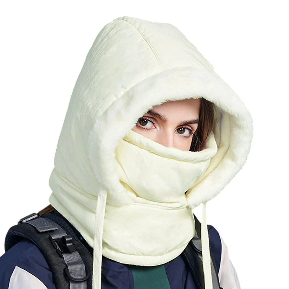 Winter Knit Balaclavas Beanie Trapper Hat Fleece Face Mask Neck Warmer Windproof Hood YZT0254