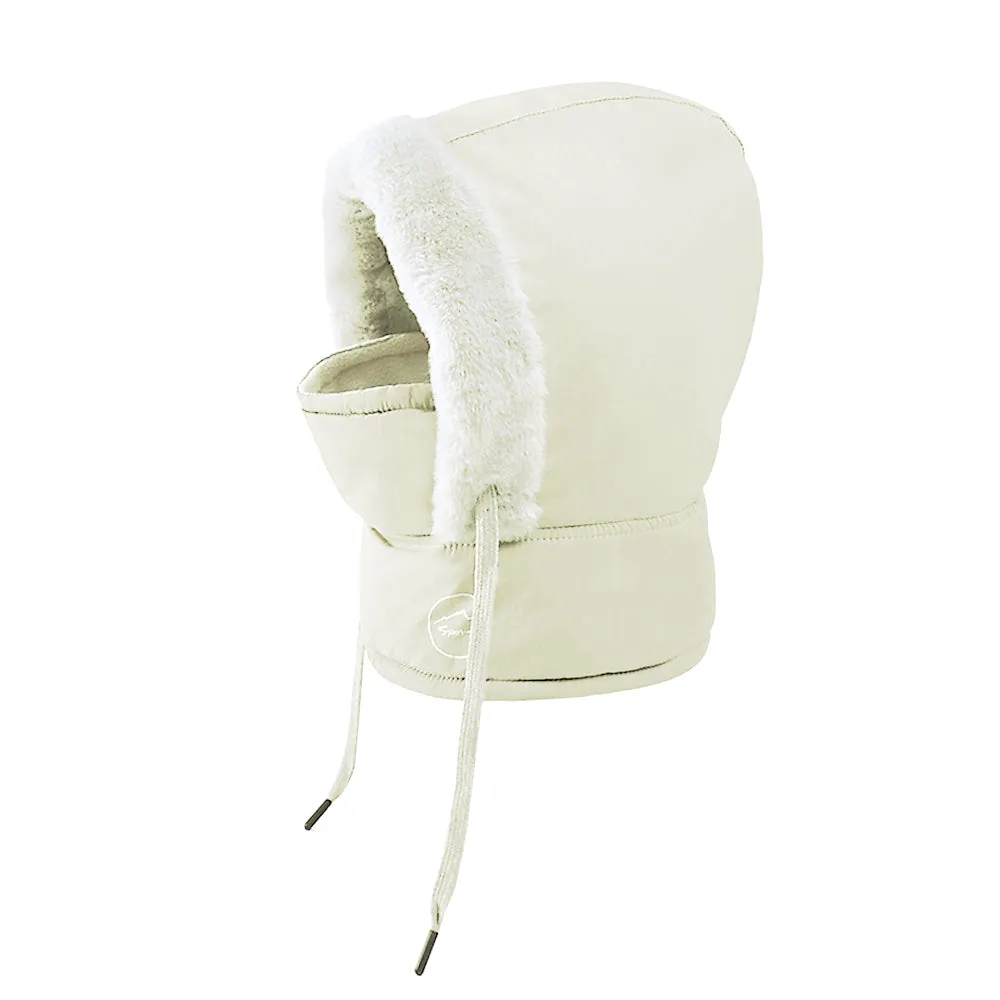 Winter Knit Balaclavas Beanie Trapper Hat Fleece Face Mask Neck Warmer Windproof Hood YZT0254