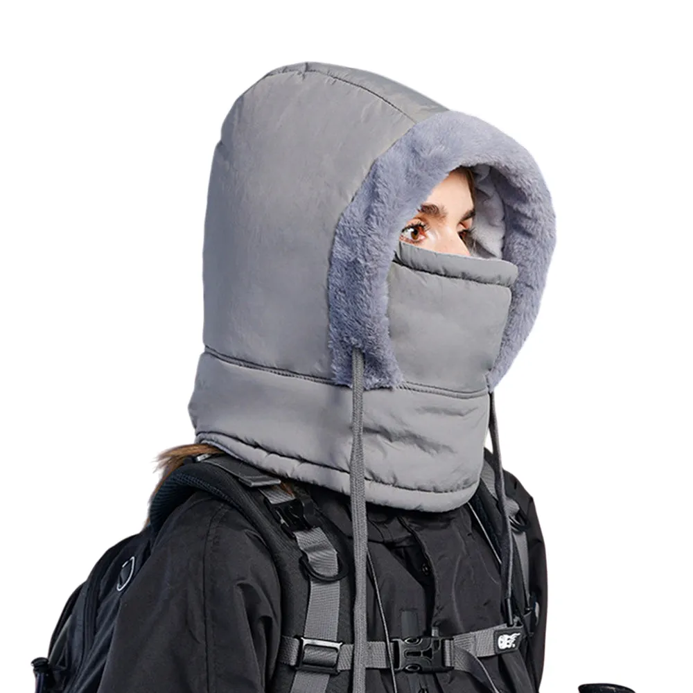 Winter Knit Balaclavas Beanie Trapper Hat Fleece Face Mask Neck Warmer Windproof Hood YZT0254